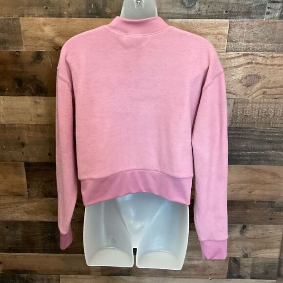 Abound Sweatshirt Cropped High Neck Super Soft Pink Mauve Long Sleeves Small - Picture 8 of 9